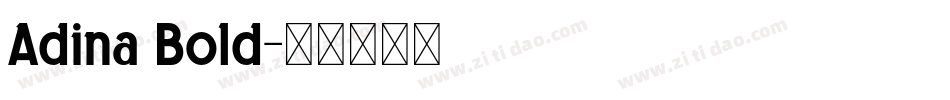 Adina Bold字体转换